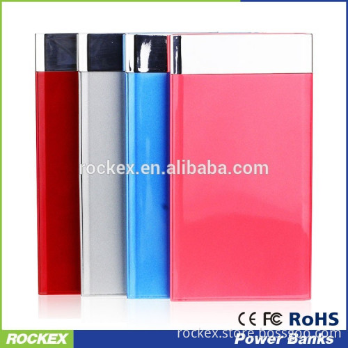 High capacity Hard Candy Custom color 3 USB electroplate power bank 8000mah